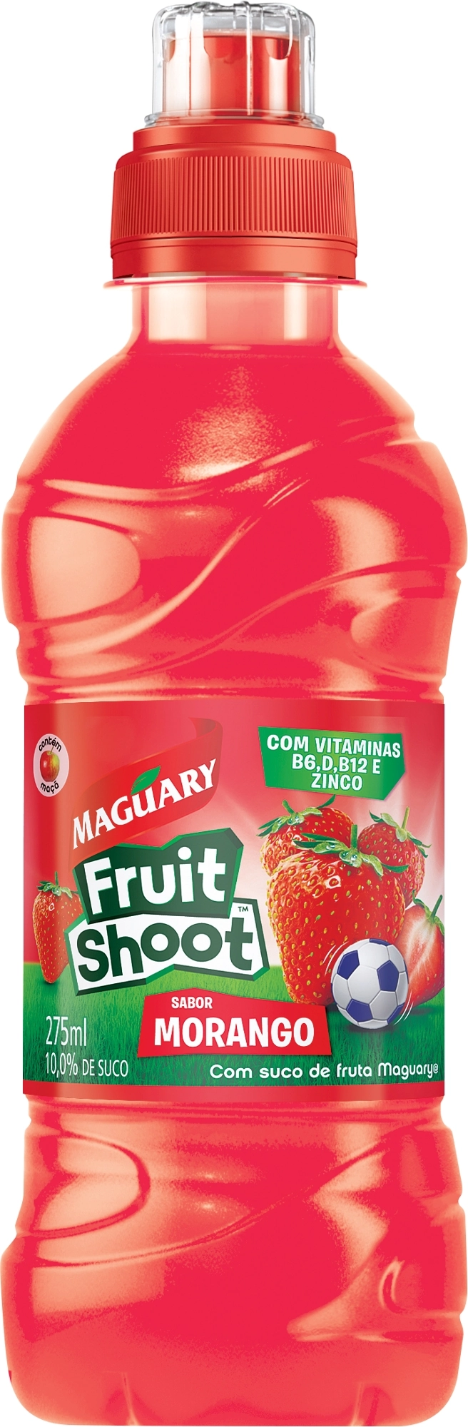 Bebida Adoçada Morango Maguary Fruit Shoot Squeeze 275ml