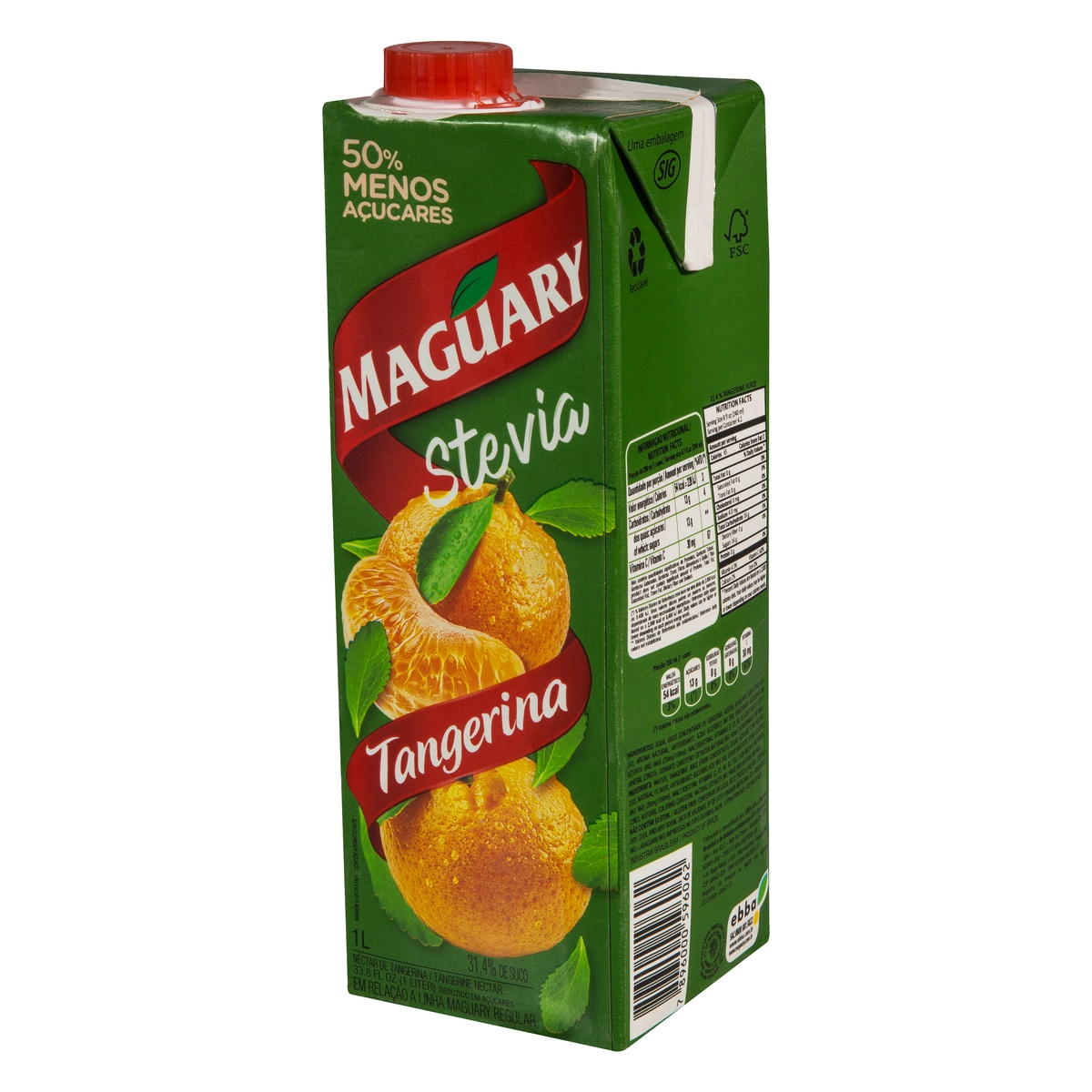 Néctar Tangerina Maguary Stevia Caixa 1l