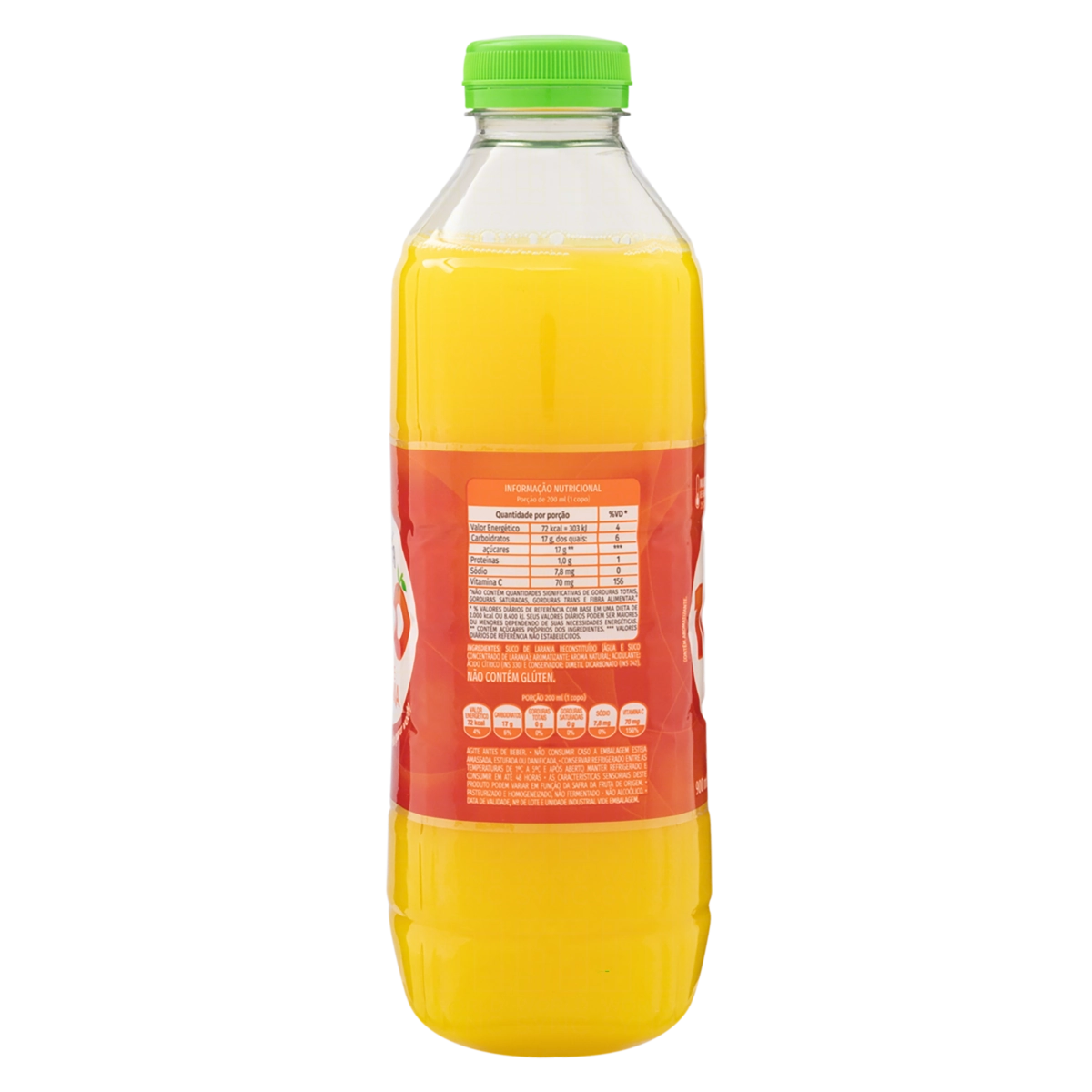 Suco Laranja Pura Fruta Garrafa 900ml
