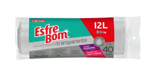 Saco Lixo Esfrebom Transp.bt337 12l