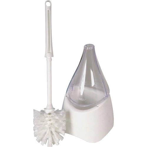 Escova Sanitária Com Suporte Preta Sanilux Pétalas 140mm X 380mm X 140mm