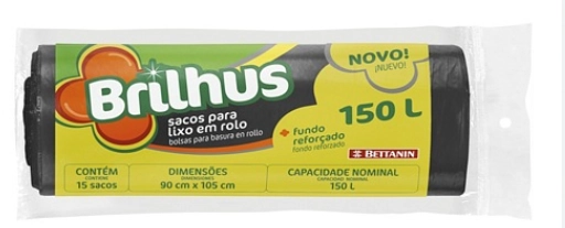 Saco Lixo Brilhus 150l Rolo