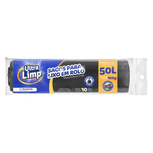 Saco P Lixo Ultralimp Pto 50l C 10
