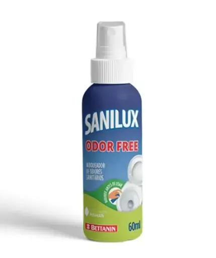 Bloqueador De Odores Sanitários ¨odor Free¨, Frasco De 60ml, Sanilux, Sanilux