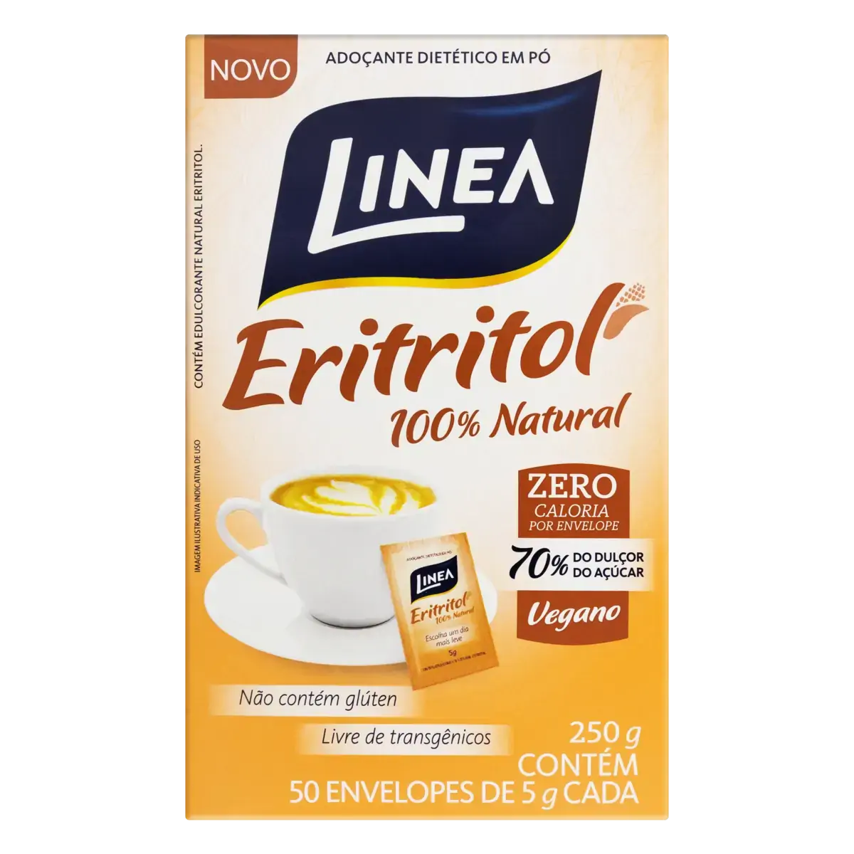 Adoçante Em Pó Eritritol Linea Pura Delícia Caixa 200g 40 Unidades
