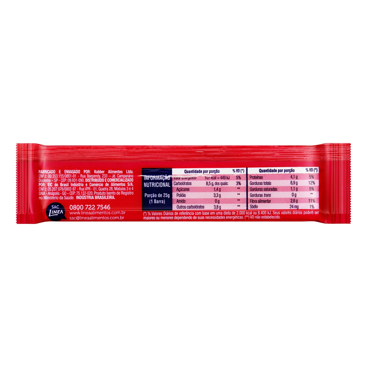 Barra De Nuts Castanha Com Cranberry Nuts Linea Pacote 25g