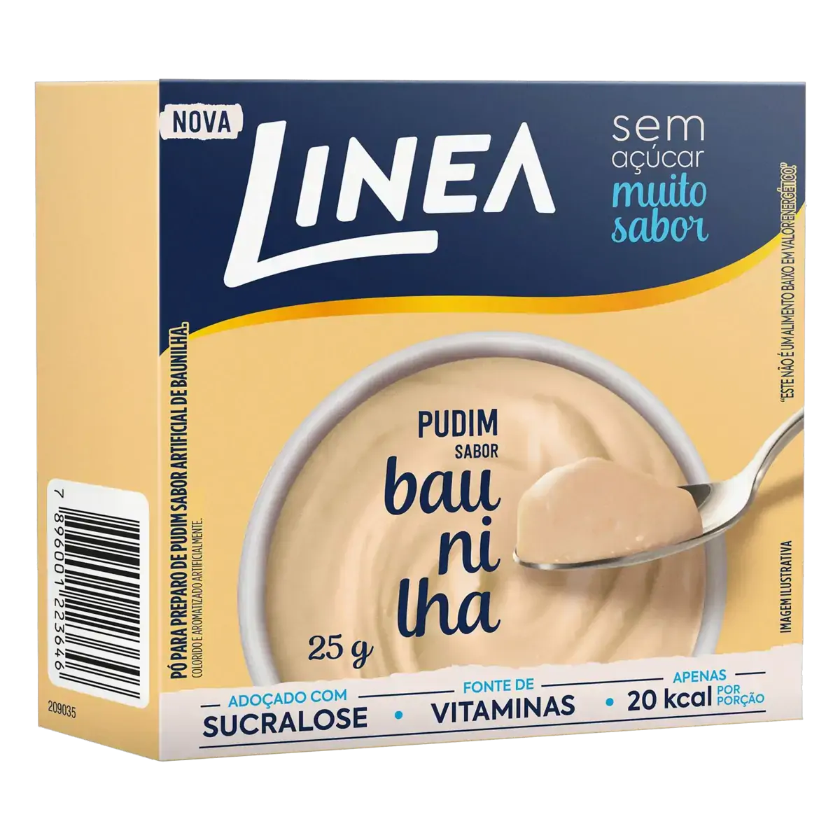 Pó Para Pudim Baunilha Zero Açúcar Linea Caixa 25g