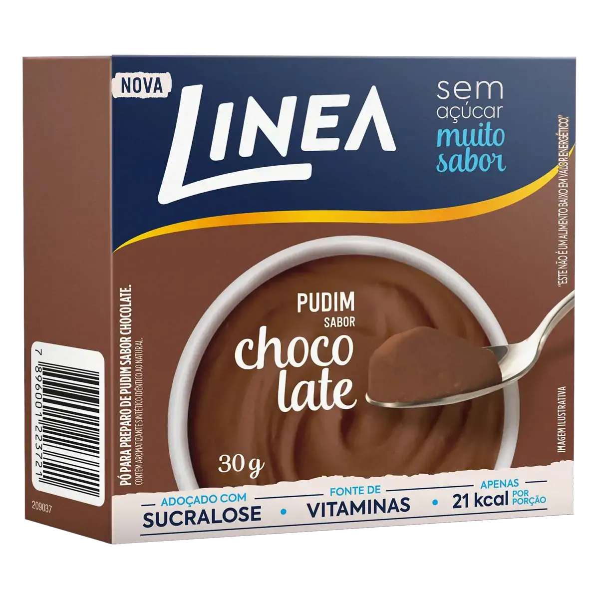 Pó Para Pudim Chocolate Zero Açúcar Linea Caixa 30g