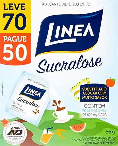 Adoçante Em Pó Sucralose Linea Caixa 35g Leve 70 Pague 50 Unidades