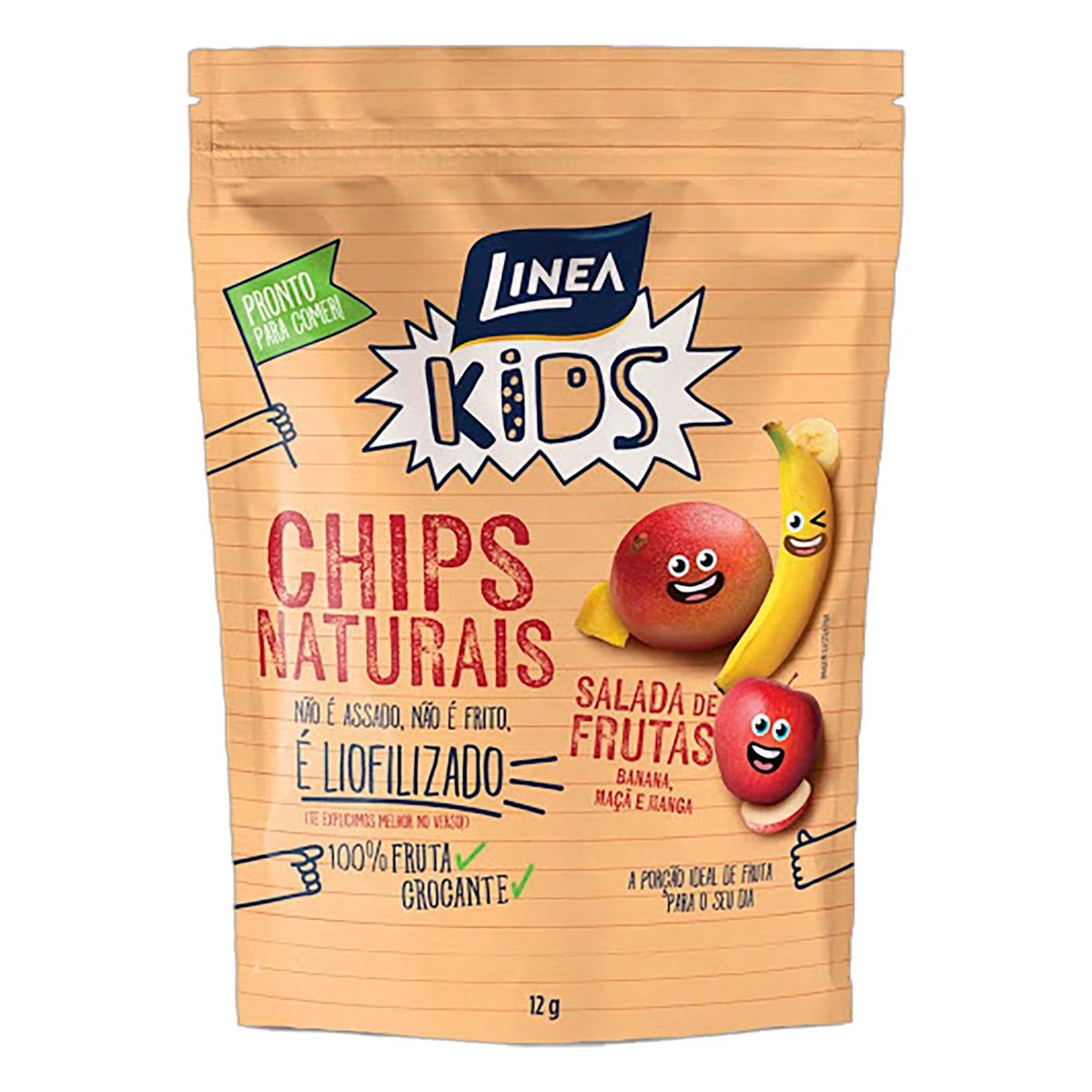 Chips Salada De Frutas Linea Kids Pouch 12g
