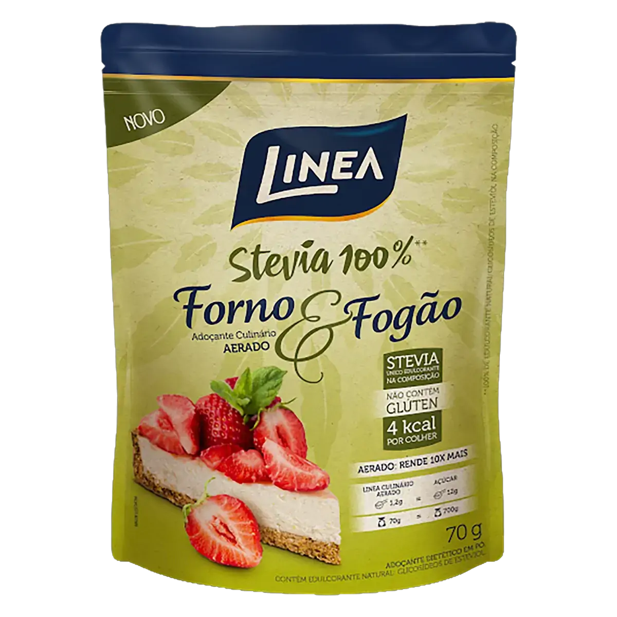 Adoçante Em Pó Stevia Culinário Linea Forno Fogão Pouch 70g