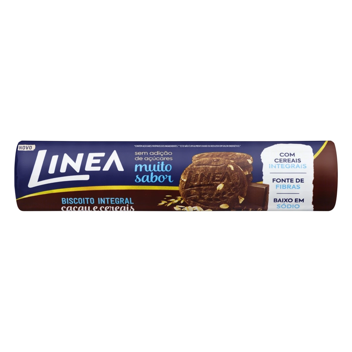 Biscoito Integral Cacau E Cereais Linea Pacote 100g