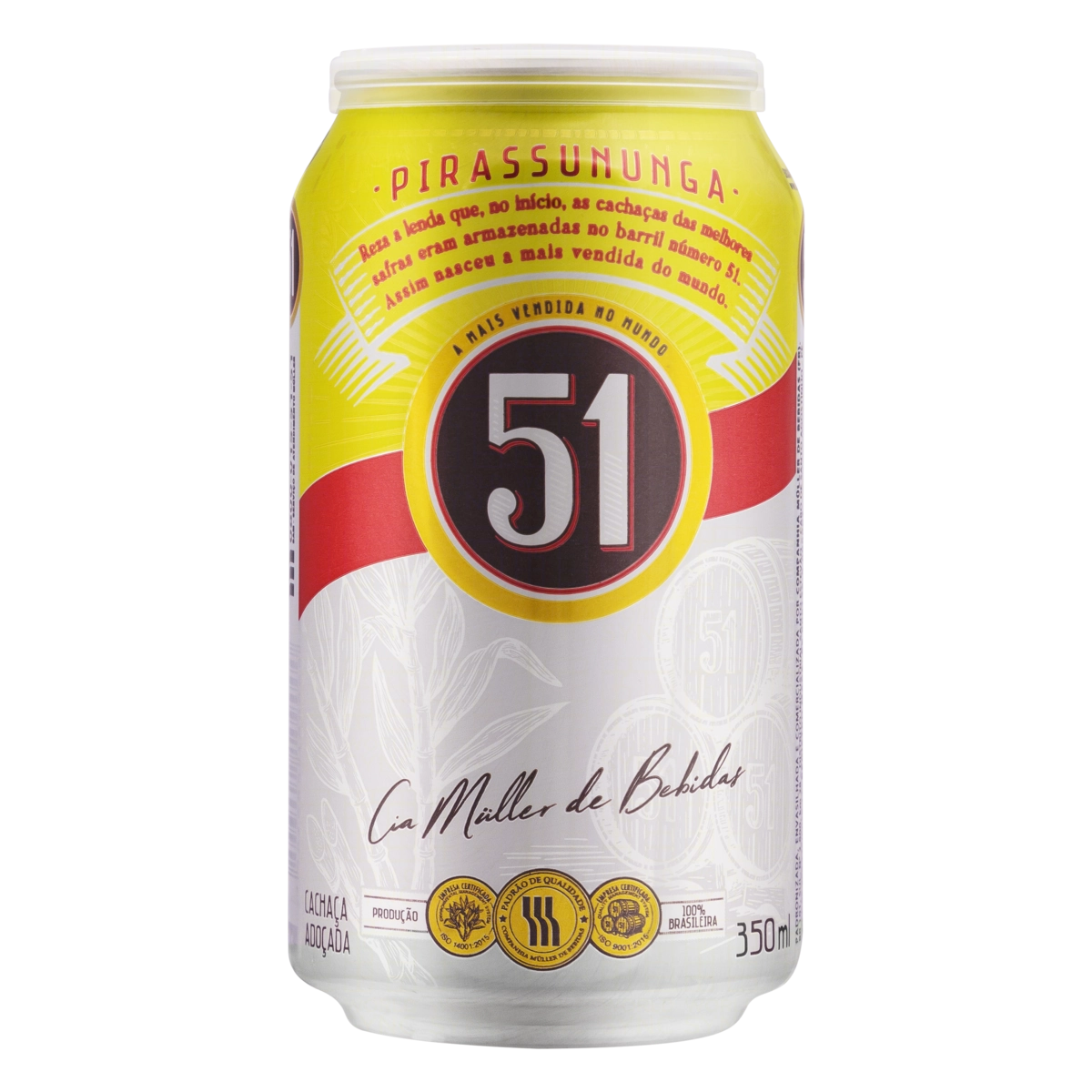 Cachaça Adoçada 51 Lata 350ml