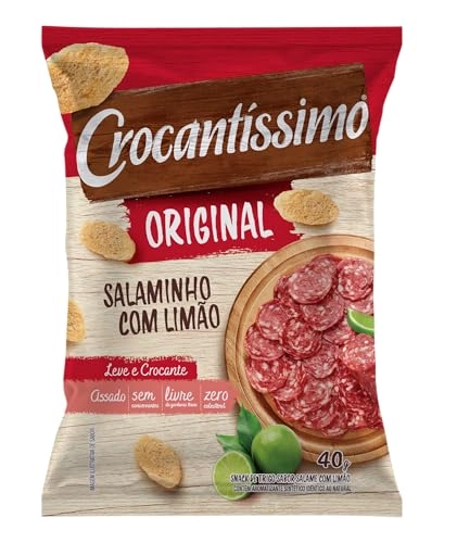 Snack De Trigo Assado Salaminho Com Limão Crocantíssimo Original Pacote 40g