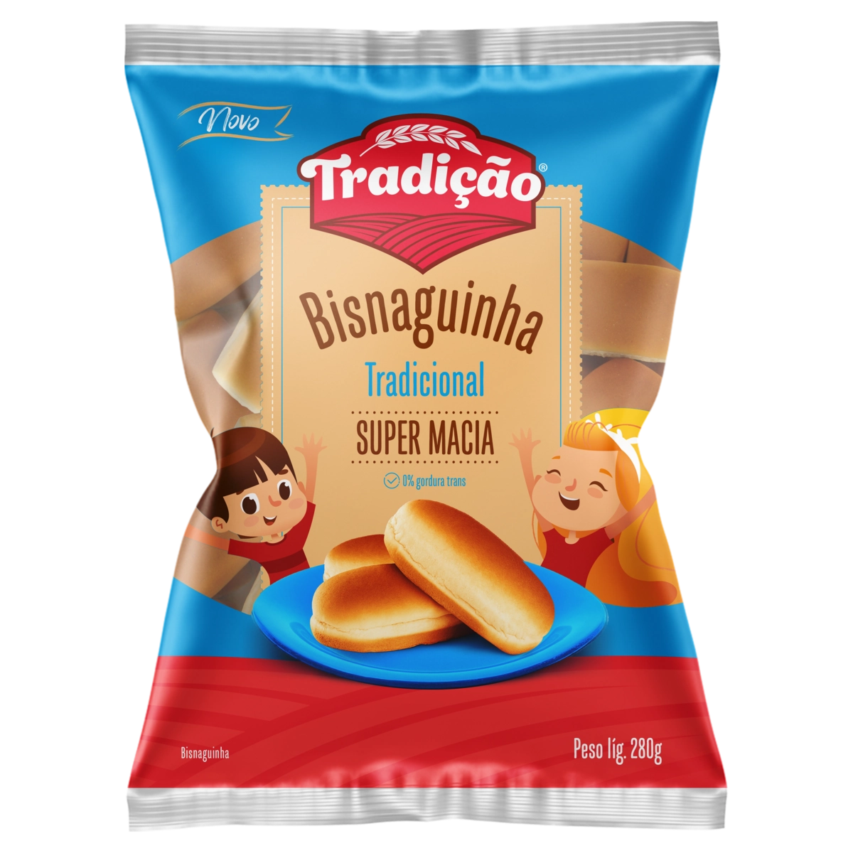 Pão Bisnaguinha Tradicional Tradição Pacote 280g