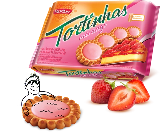 Biscoito Recheio Morango Marilan Tortinhas Pacote 160g