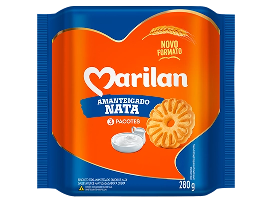 Biscoito Amanteigado Nata Marilan Pacote 330g