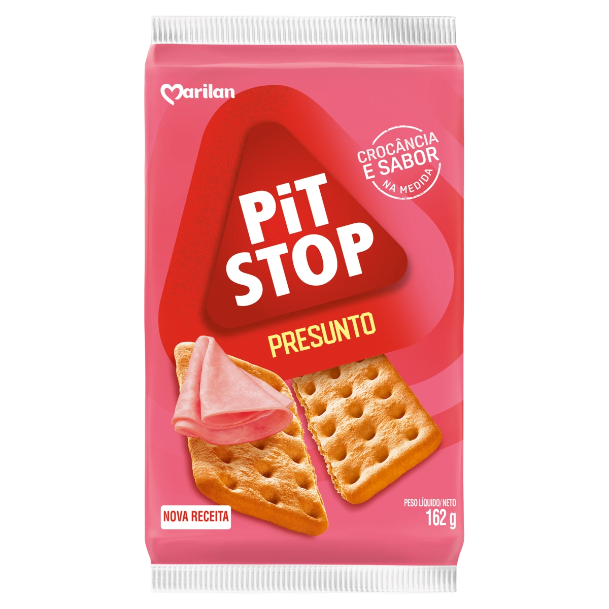 Pack Biscoito Presunto Marilan Pit Stop Pacote 162g 6 Unidades