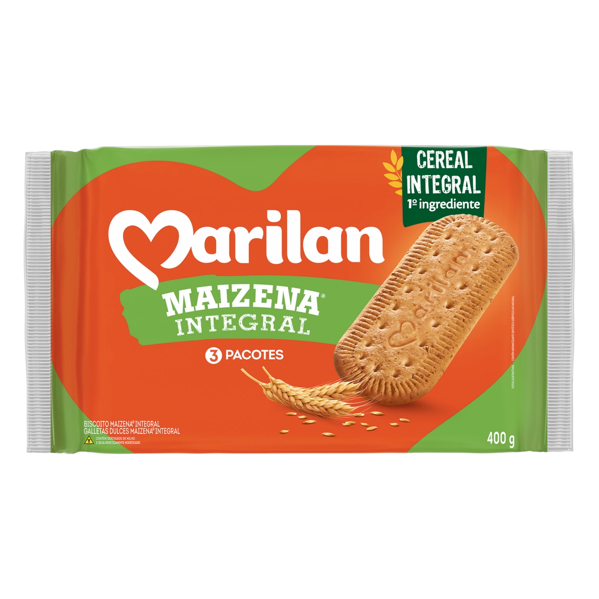 Biscoito Integral Marilan Maizena Pacote 400g