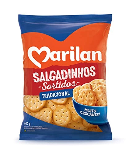 Biscoito Salgadinho Sortido Tradicional Marilan Pacote 400g