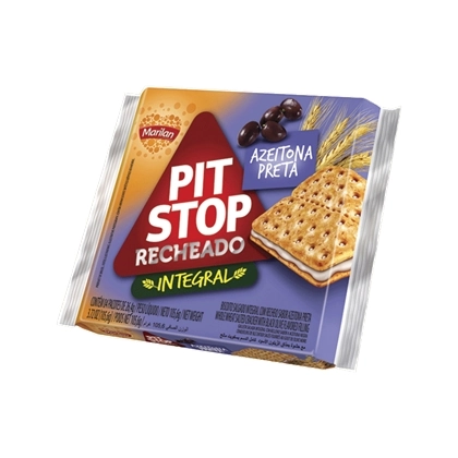 Biscoito Pit Stop Marilan Recheado Azeitona Preta 105,6g