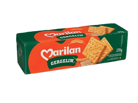 Biscoito Cream Cracker Com Gergelim Marilan Pacote 200g