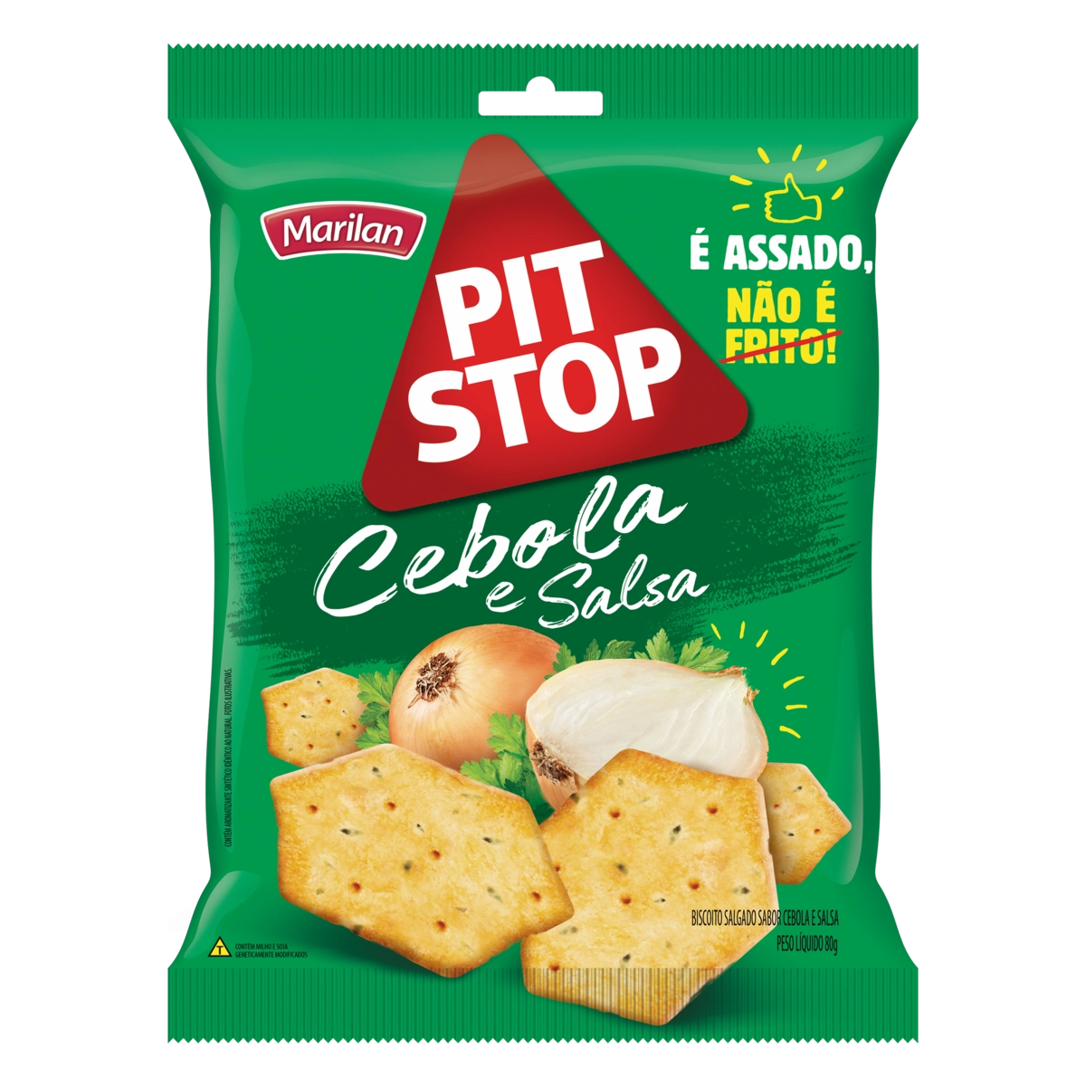 Biscoito Cebola E Salsa Marilan Pit Stop Pacote 80g