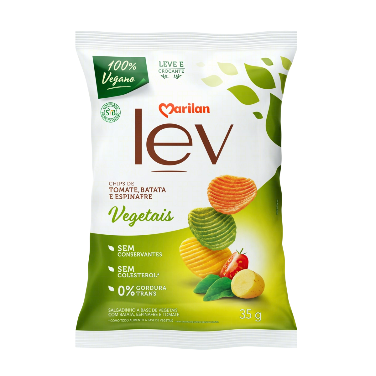 Chips Vegetais Marilan Lev Pacote 35g