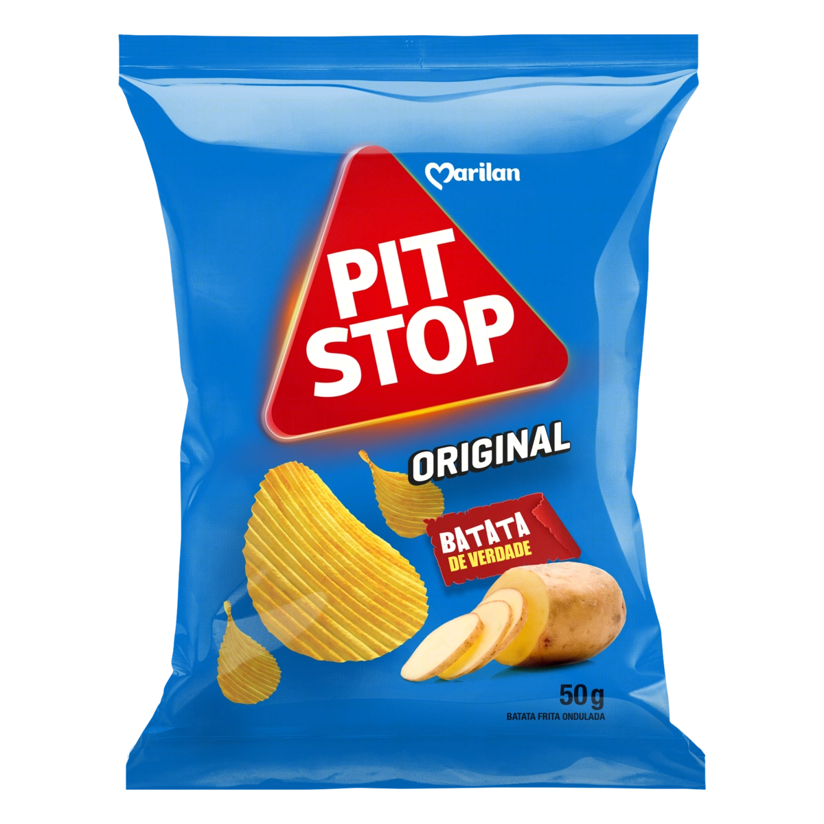 Batata Frita Ondulada Original Marilan Pit Stop Pacote 50g