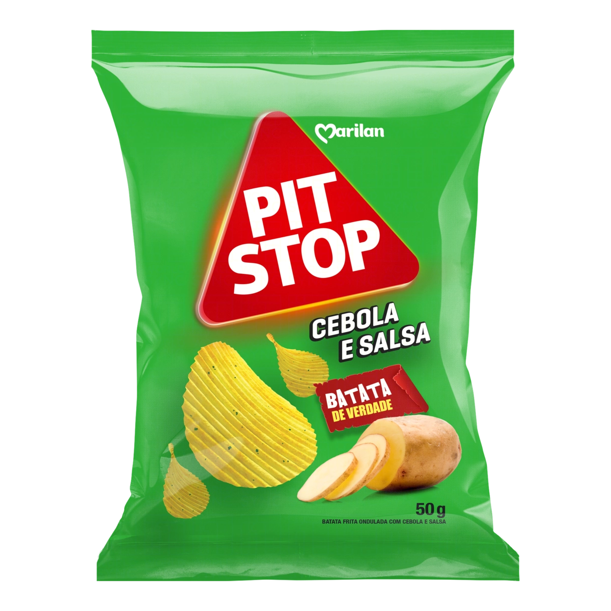Batata Frita Ondulada Cebola E Salsa Marilan Pit Stop Pacote 50g