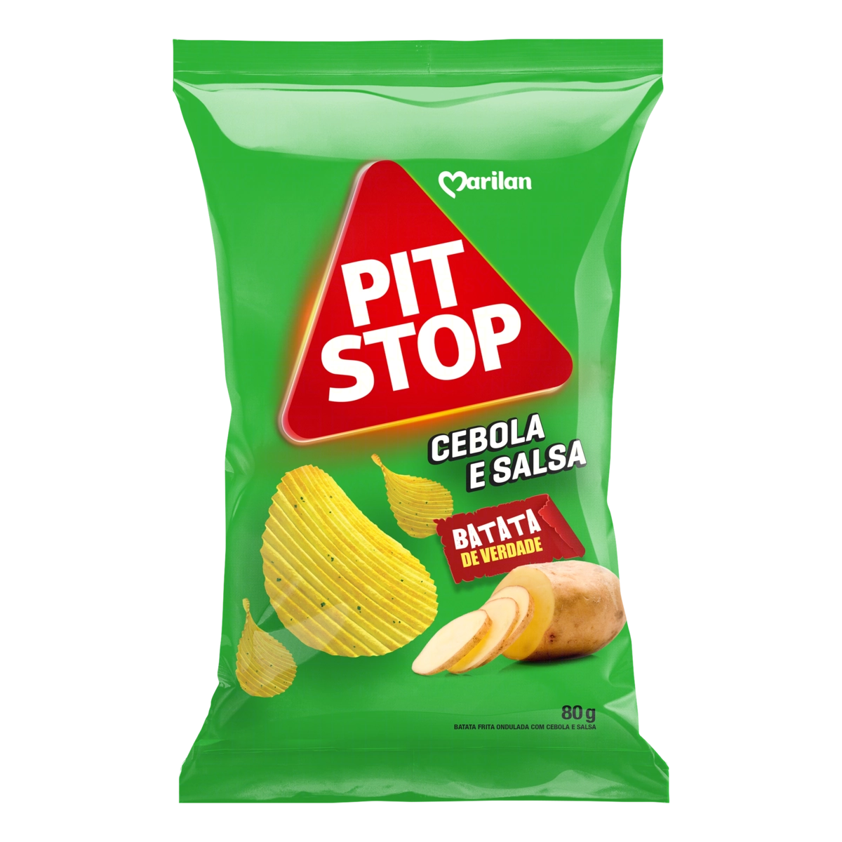 Batata Frita Ondulada Cebola E Salsa Marilan Pit Stop Pacote 80g