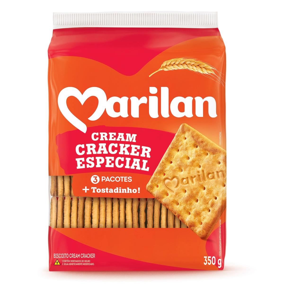 Biscoito Cream Cracker Especial Marilan Pacote 350g
