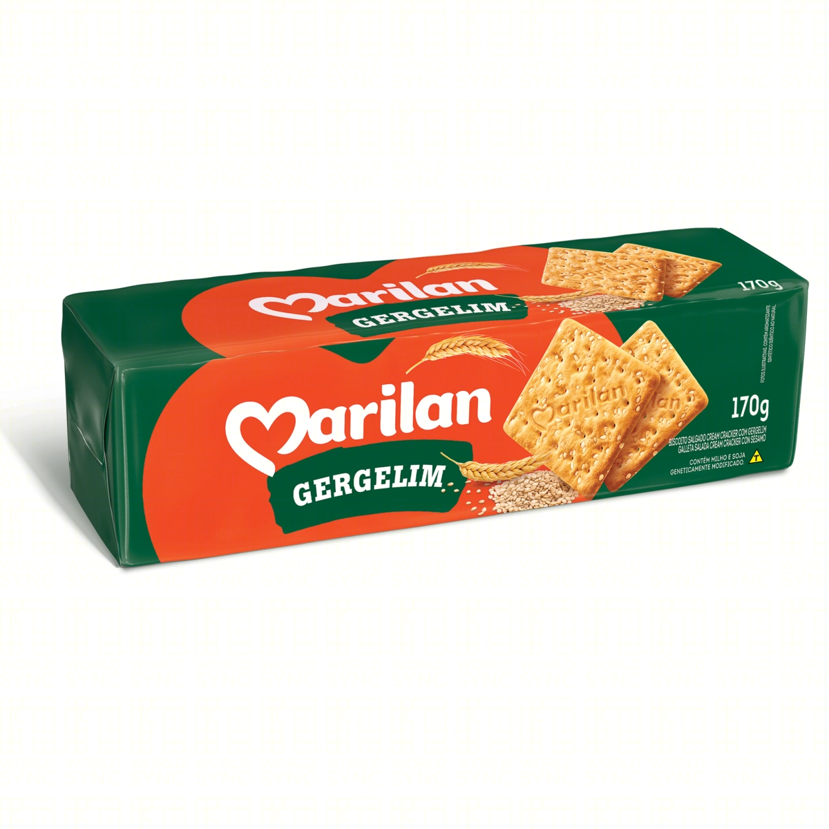 Biscoito Cream Cracker Com Gergelim Marilan Pacote 170g