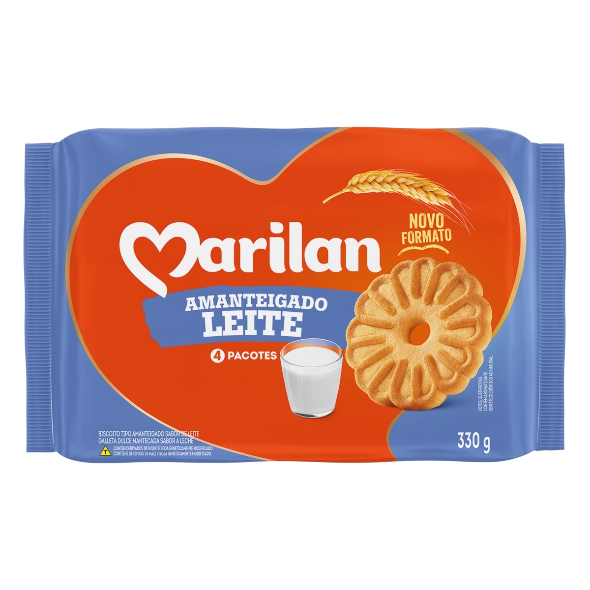 Biscoito Amanteigado Leite Marilan Pacote 280g