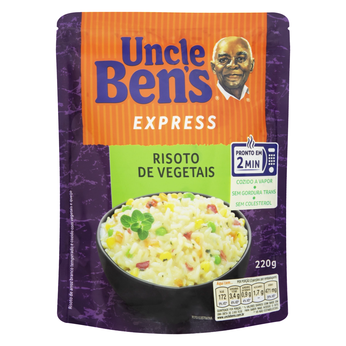 Risoto Vegetais Uncle Bens Express Sachê 220g