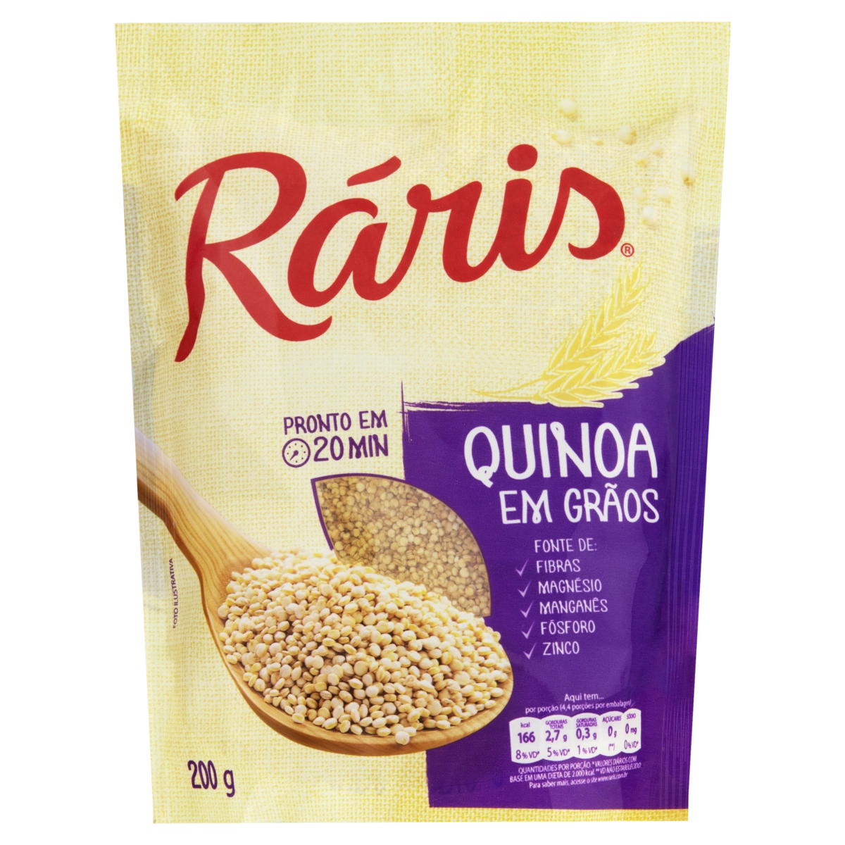 Quinoa Em Grãos Ráris Pacote 200g
