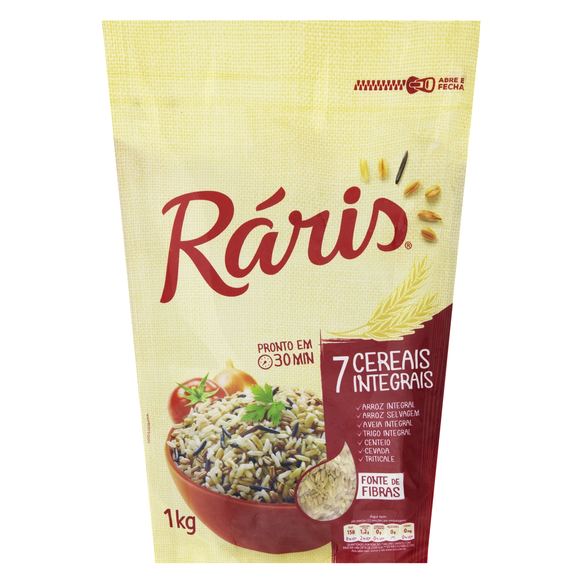 Arroz Integral 7 Cereais Ráris Pouch 1kg