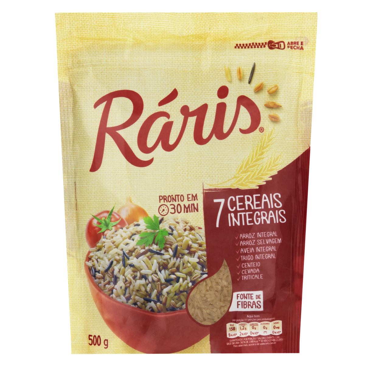 Arroz Integral 7 Grãos Ráris Pouch 500g