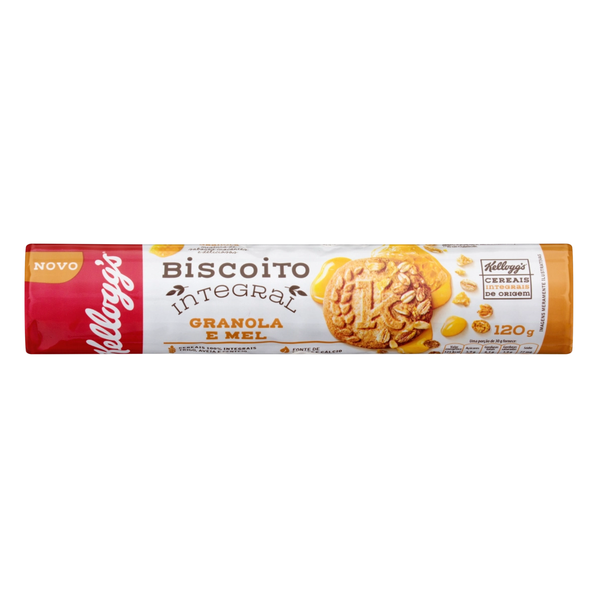 Biscoito Integral Granola E Mel Kelloggs Pacote 120g