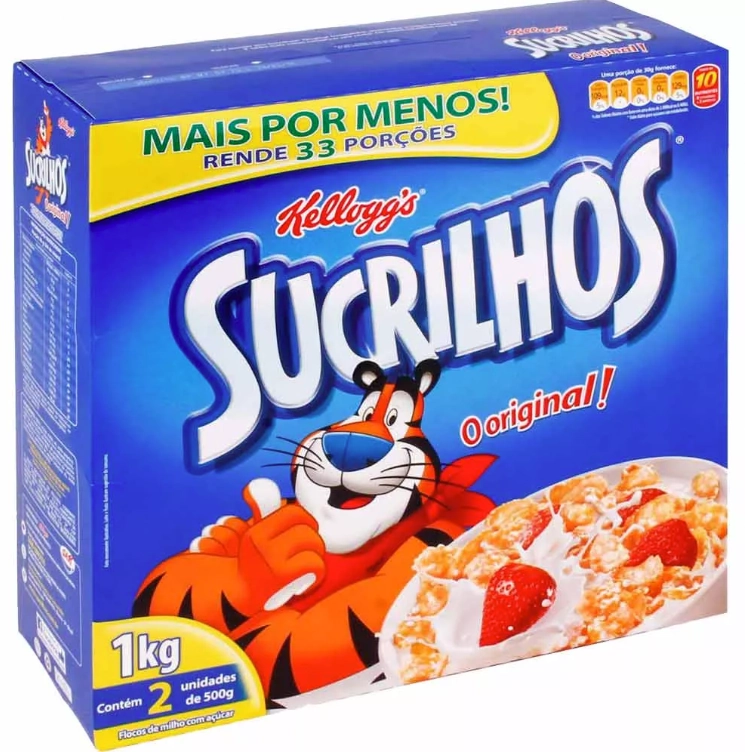 Cereal Matinal Original Kelloggs Sucrilhos Caixa 1kg 2 Unidades