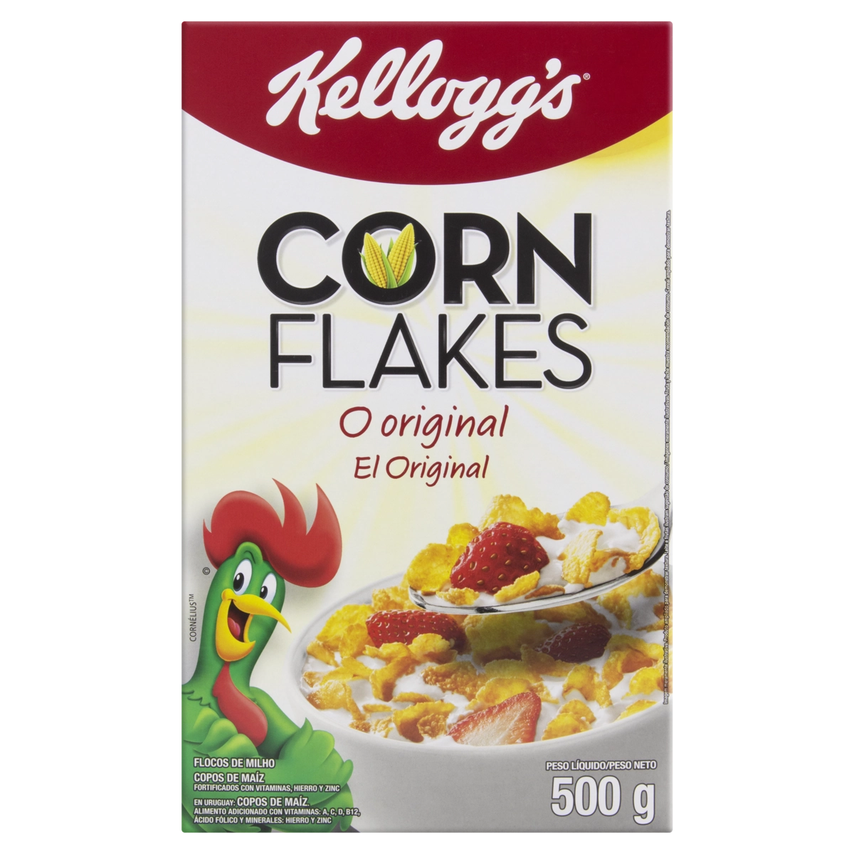 Cereal Matinal Original Kelloggs Corn Flakes Caixa 500g