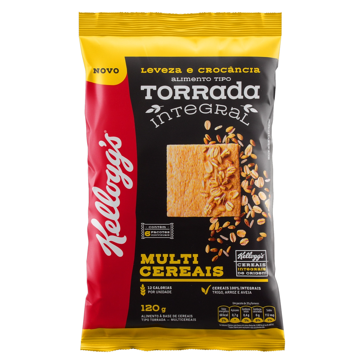 Torrada Integral Multicereais Kelloggs Pacote 120g