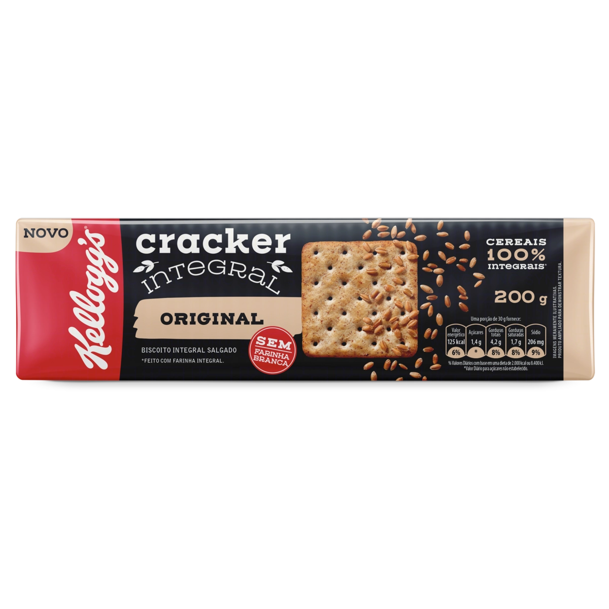 Biscoito Cracker Integral Original Kelloggs Pacote 200g