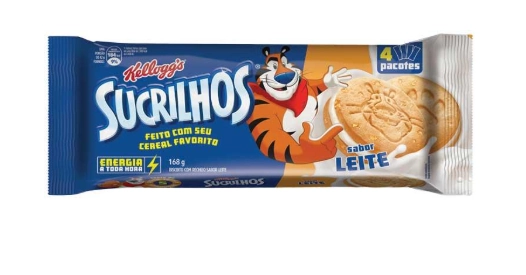 Biscoito Recheio Leite Kelloggs Sucrilhos Pacote 168g