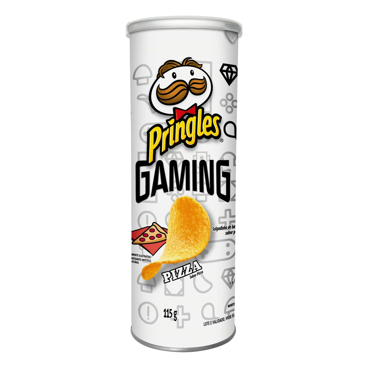 Salgadinho De Batata Pizza Pringles Gaming Tubo 115g