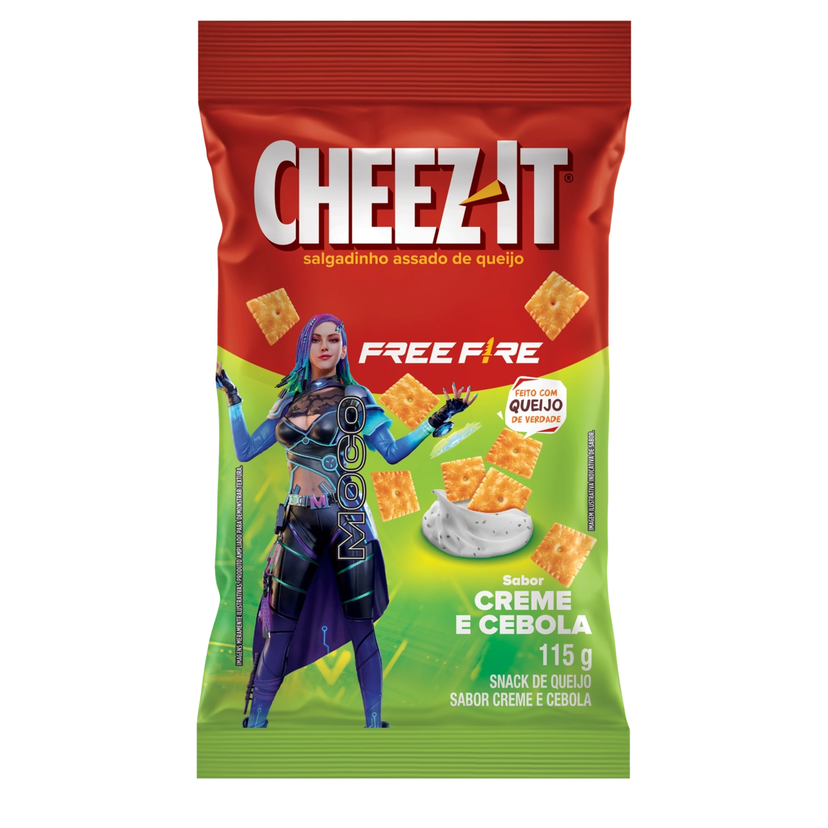 Salgadinho Creme E Cebola Free Fire Cheez It Pacote 115g