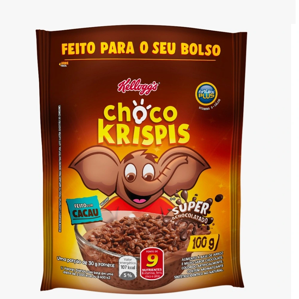 Cereal Matinal Chocolate Kelloggs Choco Krispis Pacote 100g