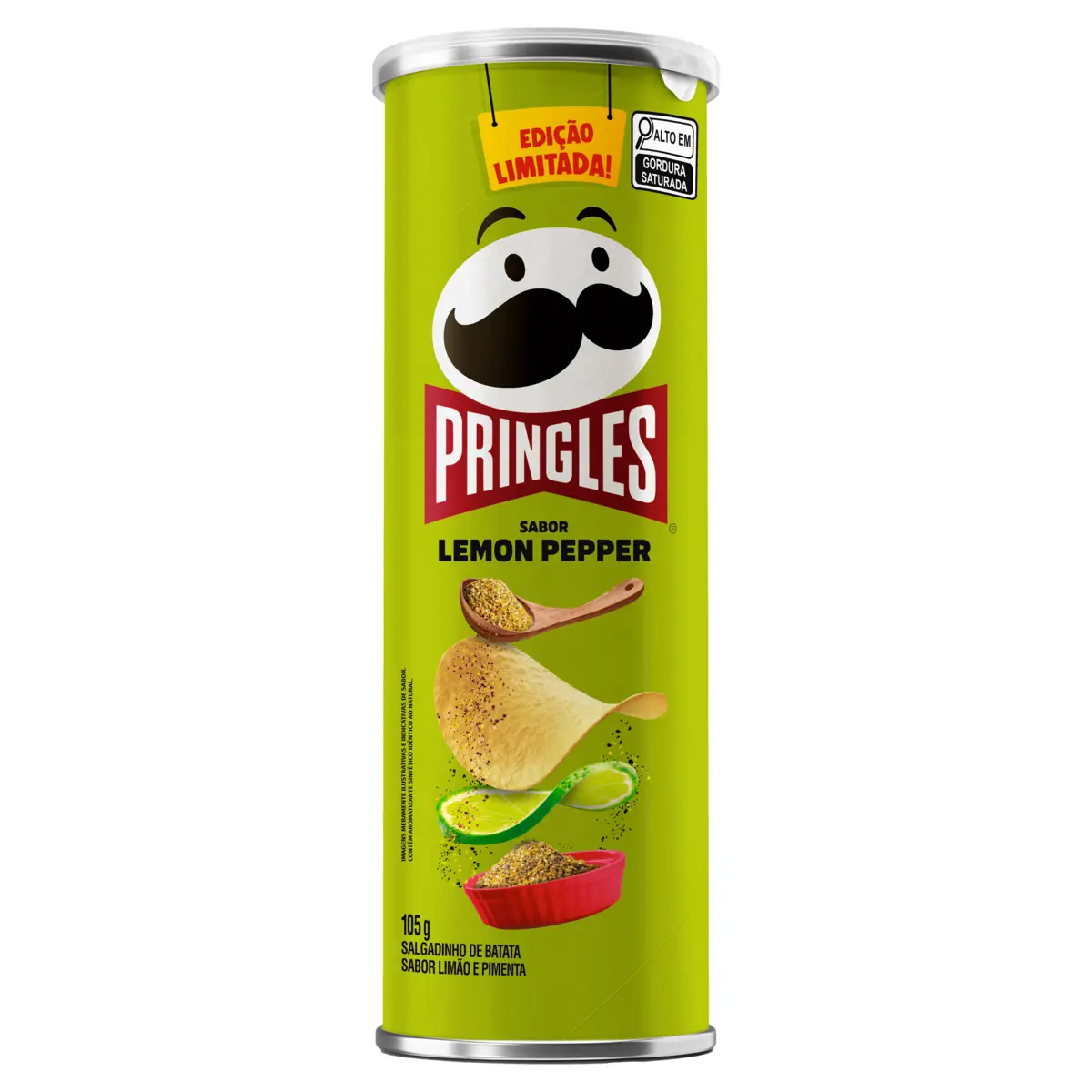 Salgadinho De Batata Lemon Pepper Pringles Tubo 105g