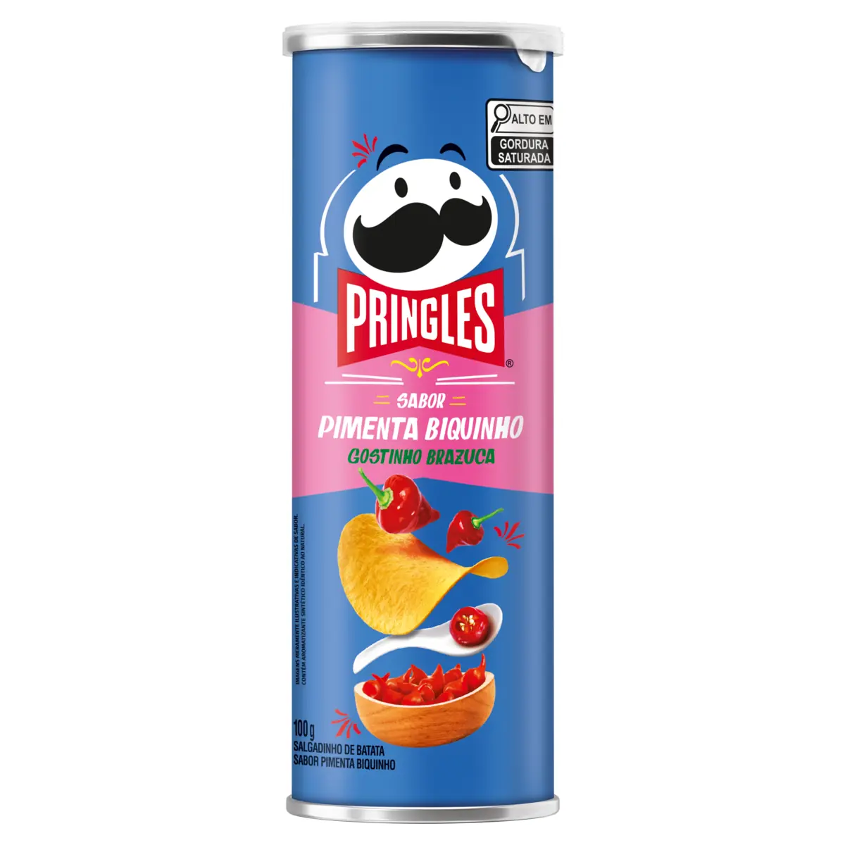 Salgadinho De Batata Pimenta Biquinho Pringles Tubo 100g