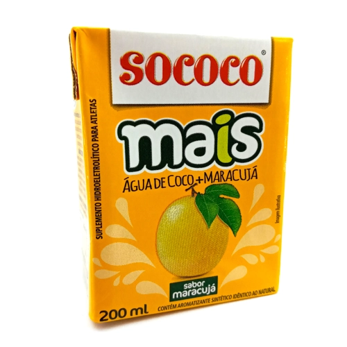 água De Coco Maracujá Sococo Mais Caixa 200ml